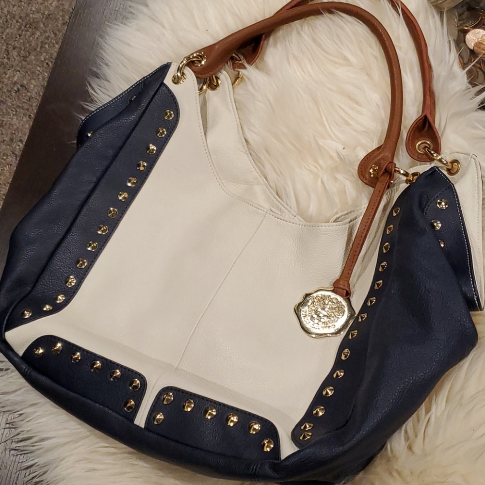Vince Camuto Two tone studded hobi